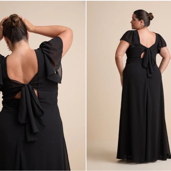 LULU's Prom Wedding Romantic Bridesmaid Sexy Flowy Elegant Sophisticated Maxi - Picture 7 of 8